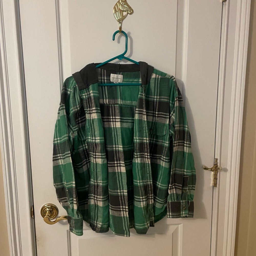 Green and Grey AE Flannel